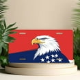 thumbnail image 4 of License Plate, Patriotic Eagle Decorative Front,Personalized Stainless Steel License Plate Cover For Men Women,12.2" X 6.2", 4 of 6