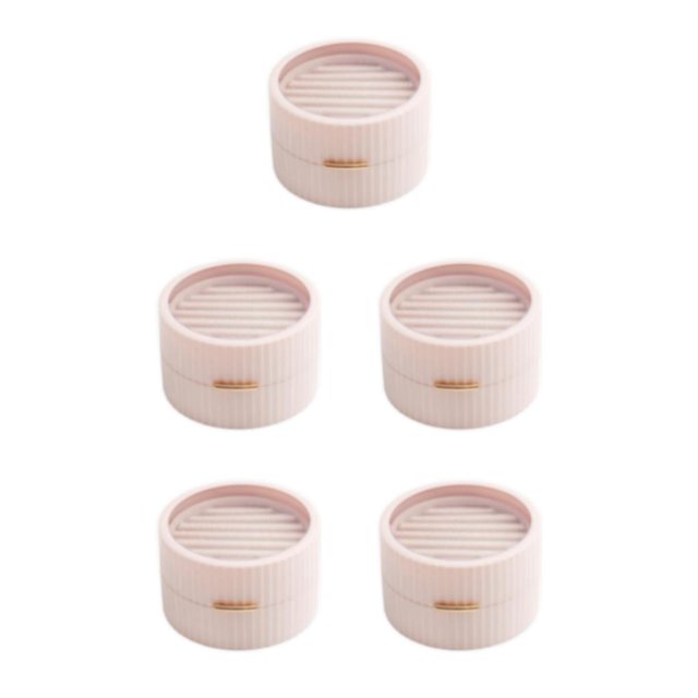 fastboy Exquisite Jewelry Box for Rings Earrings and Necklaces Ornate Organizer Case Pink 10 x 9.2 x 5.7cm 5Set