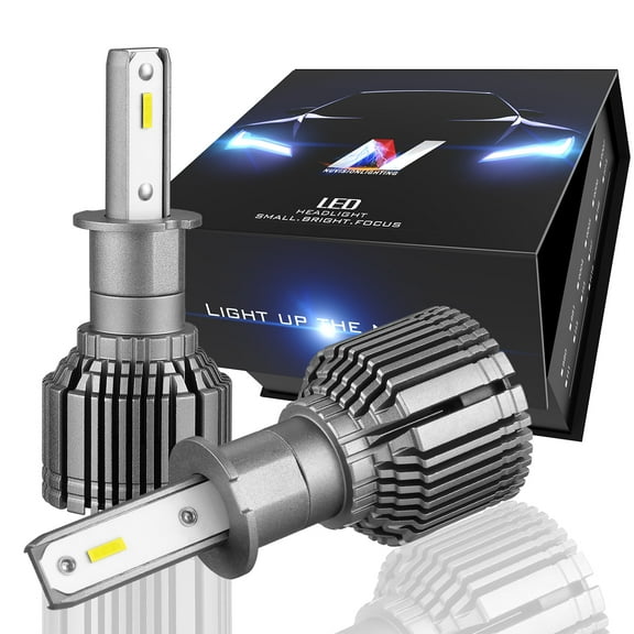 NUVISION LIGHTING NVL-CFS-H3 Nuvision Pair H3 LED Headlight High / Low Beam Fog Lamp Light Bulbs Conversion HID Kit with Fan