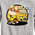 thumbnail image 3 of Paw Patrol - Let's Roll Rubble - Toddler And Youth Crewneck Fleece Sweatshirt, 3 of 6