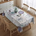 thumbnail image 3 of Merry Christmas Tablecloth Wrinkle Resistant Washable Tablecolths Table Covers Winter Snowflake Table Cover for Party Picnic Dinner Decor Rectangle,60x84inches, 3 of 5