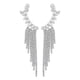 thumbnail image 2 of Pendientes de moda exagerados europeos y americanos con borlas de diamantes de imitación y cadena de garra geométrica, pendientes de clip de oreja de nicho de lujo ligero, 2 of 5