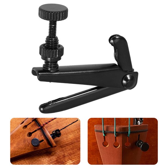 OFFIGAM 4Pcs Black Violin Fine Tuners for 3 4-4 4 Violin with String Adjustment