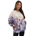 thumbnail image 7 of HELLHERO Hummingbird Daisy Flower Print Sweatshirt for Women Oversized Long Sleeve Crewneck Pullover Tops with Pocket Size L, 7 of 7