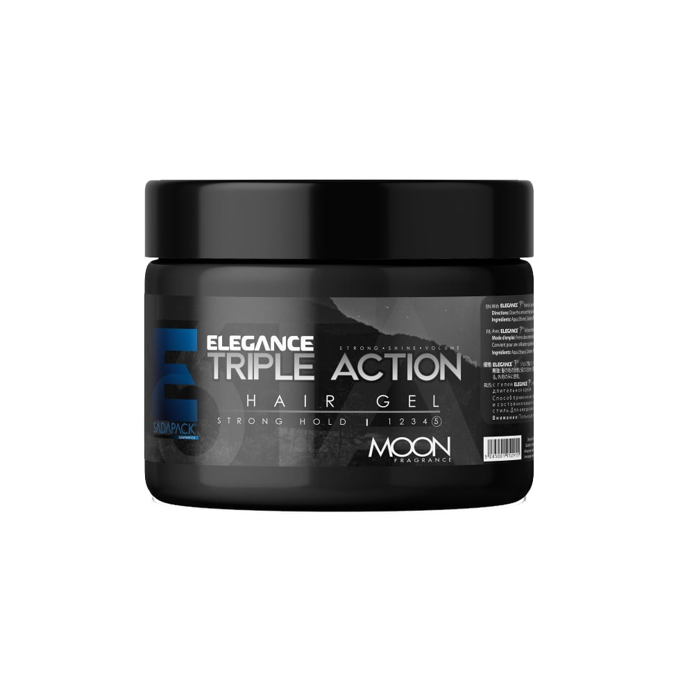 Elegance Triple Action Gel Strong Hold 500ml 17.6oz - Silver