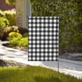 thumbnail image 4 of Wukai Black White Plaid Garden Flags Double Sided Welcome Garden Yard House Flags Outside Outdoor House (Only Flag), 4 of 8