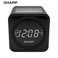 SHARP FM Clock Radio with Bluetooth Speaker, FastCharge 2 amp USB