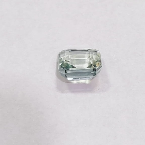 3.75 Carat Natural Green Kunzite or Hiddenite Octagon Cut Loose Gemstone
