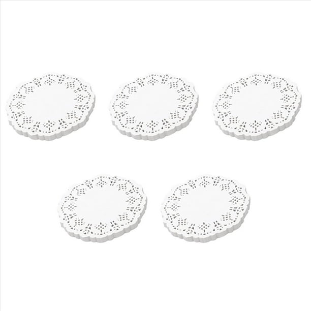 Papel de Tapetes de Encaje de 500 Piezas, Manteles Decorativos Redondos de 4,5 Pulgadas, Revestimientos para Pasteles, Postres Al Horno