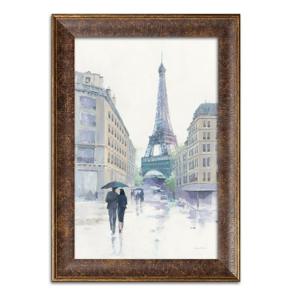 Gango Home Decor Contemporary Walking in the Rain by Avery Tillmon (Ready to Hang); One 12x18in Gold Trim Framed Print
