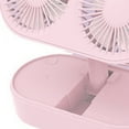 thumbnail image 4 of Miniventilador USB portátil con dos aspas para escritorio, diseño plegable de 2 cabezales, ideal para estudiantes y oficinas, color rosa, 4 of 5