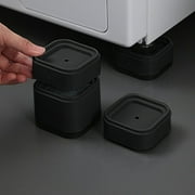 RKZDSR Adjustable Height Bed Risers with Anti-Slip Pads - Heavy-Duty Furniture Elevators for Washing Machines, Tables, and Sofas - 4 Pack, Sturdy, Stackable, Space-Saving Solution