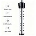 thumbnail image 2 of Asoricing Water Heater, 1500W Electric Water Heater, Stainless Steel Texture, Home and Office Travel Heater Suitable for Pools, Black, 2 of 8