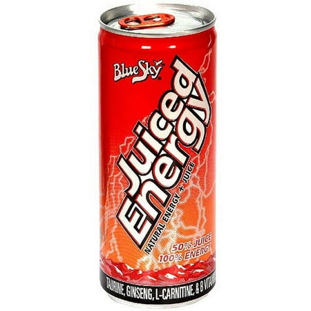 Blue Sky Juiced Energy Natural Energy Drink, 8.3 oz (Pack of 12)