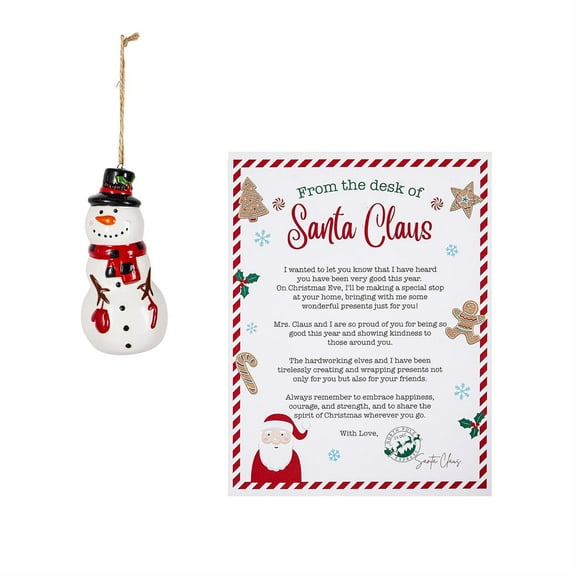 Letter from Santa and Ornament Gift Set