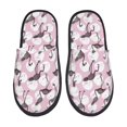 thumbnail image 1 of Balery Pineapple Flamingo Pantuflas de Casa de Felpa Silenciosas con Diseño Estampado, Zapatillas Cómodas Antideslizantes de Algodón para Interior-Large, 1 of 8