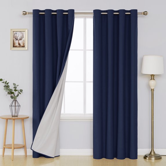 Deconovo Total Blackout Curtains with Triple-Pass Coating Back Layer