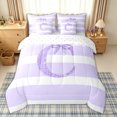 thumbnail image 3 of Homewish Princess Bow Monogrammed Twin Bedding Sets 7-Piece for Girls Women, Initial C Letter Bedding Comforter Set, Reversible, 3 of 10