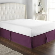 HC Collection Eggplant Twin Bed Skirt -Dust Ruffle w/14 In Drop -Wrinkle & Fade Resistant