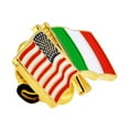 thumbnail image 2 of PinMart's USA and Italy Crossed Friendship Flag Enamel Lapel Pin, 2 of 3