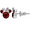 January - Garnet, variant on Minnie Mouse November Birthstone Silver-Plated Crystal Stud Earrings