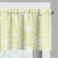 thumbnail image 3 of Ambesonne Floral Valance Pack of 2, Spring Daisy Blossoms, 54"X12", Yellow White, 3 of 5