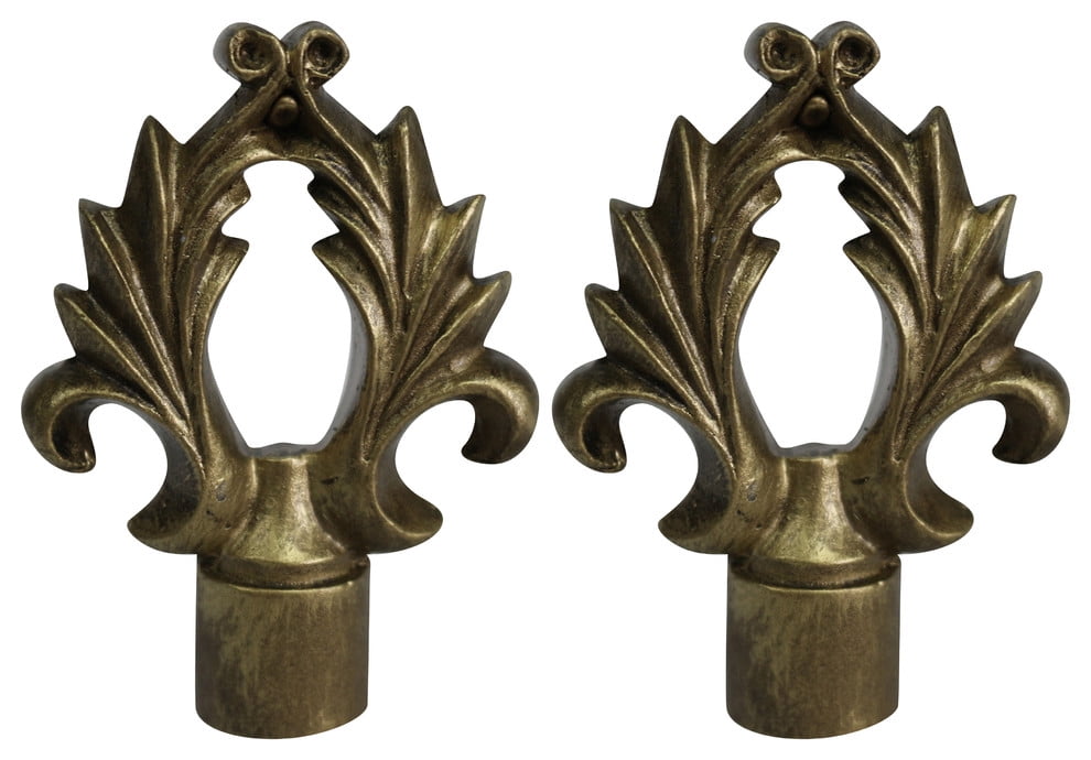 Urbanest Set of 2 Calvinia Lamp Finials, 2 5/8" Tall, Antique Gold