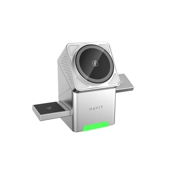HAVIT W3106 3-in-1 Rotating Wireless Charger Dock Fast Charging for Phone Watch