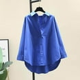 thumbnail image 2 of Timegard Womens Button down Shirts Long Sleeve Lapel Neck Blouse Fall Casual Comfy Jackets Solid Color, 2 of 3