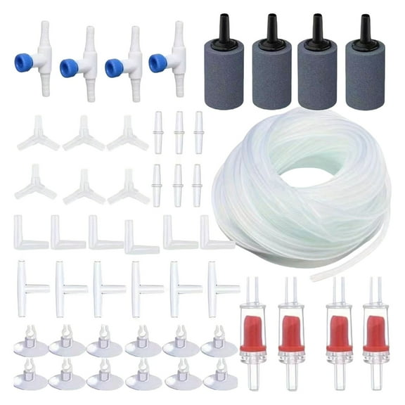 T-HOTLYST Aquarium Oxygen Tubing Bubble for Small to Large Fish Tanks Accessory Efficient Oxygenation Aquarium Suction Cup