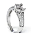 thumbnail image 1 of Pave Diamond Engagement Semi Mount Ring 14K White Gold Setting, 1 of 2