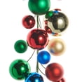 thumbnail image 2 of RAZ Imports 4' Red, Green, Gold, and Blue Nutcracker Large Ball Ornament Shatterproof Christmas Garland, 2 of 5