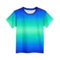 thumbnail image 4 of NAISIBABY Boys Short Sleeve Tee, Comfy Soft Gradient Crew Neck Summer Casual Active T-Shirt Blue 4-5T, 4 of 4