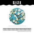 thumbnail image 2 of 10 Inch Wall Clock Battery Operated Silent Clock Decorative for Office, Kitchen, Outdoor, Living Room，Beige Flowers Picture, 2 of 4