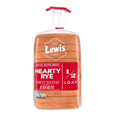 Lewis Bake Shop Hearty Rye Half Loaf Bread, 1/2 Loaf, 12 oz