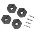 thumbnail image 2 of 4 PCS RC Wheel Hex Hub Adapter Aluminum Alloy RC Hex Coupler Parts for E 1/16 RC Car Black, 2 of 8