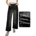 thumbnail image 6 of DOKOTOO Women's Wide Leg Jeans High Waisted Baggy Jeans for Women Stretchy Denim Pants with Drawstring and Big Pockets (Plus Sizes Available), 6 of 8