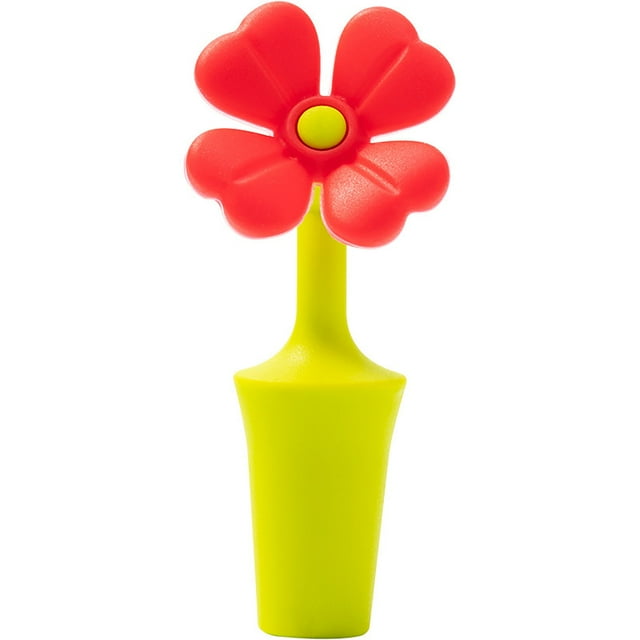 Rbaofujie Bouchon de Bouteille de Vin en Silicone Bouchon de Bouteille de Vin Rouge en Forme de Fleur Scellé Bouchon de Vin pour Cuisine Couvercle de Bouteille de Condiment en Silicone
