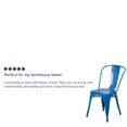 thumbnail image 5 of Emma + Oliver Commercial Grade Blue Metal Indoor-Outdoor Stackable Chair, 5 of 13