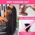 thumbnail image 3 of Human Braiding Hair for Boho Braids, 100 Percent and Wavy Brazilian Virgin Human Hair for Boho Knotless 12A Deep Wave Boho Human Braiding Hair Curly Hair Extensions 100g 2 Bundles Natural Color C80, 3 of 3