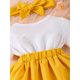 thumbnail image 5 of Vigorbear - Vestido de verano para niñas pequeñas, mono con mangas voladoras y bordado de flores de muñeca de dibujos animados con diadema, 5 of 7