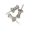 GEM CPAL3 Aluminum Head Push Pins, Aluminum, Silver, 3/8", 100/Box