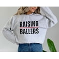 thumbnail image 4 of Raising Ballers Baseball Mom Sweatshirt Softball Mom Sweater for Women Gray Sweatshirt Adult Medium, 4 of 5