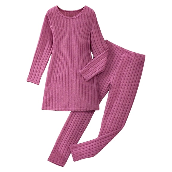 CUZIBR Girls Holiday Outfits Knitted Ribbed Long Sleeve Crewneck Sweater Dress And Slim Fit Pants Teens Solid Color Casual Comfortable Two Piece Set Jogging Sets,Hot Pink,9-10 Years