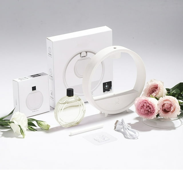 Xihbxyly Difusor de Aroma, Humidificador 2 En 1 con Luz Nocturna, Tecnología de Atomización Inteligente, Modos de Luz y Pulverización Ajustables, Ideal para El Dormitorio, Regalo Perfecto, Incluye 60