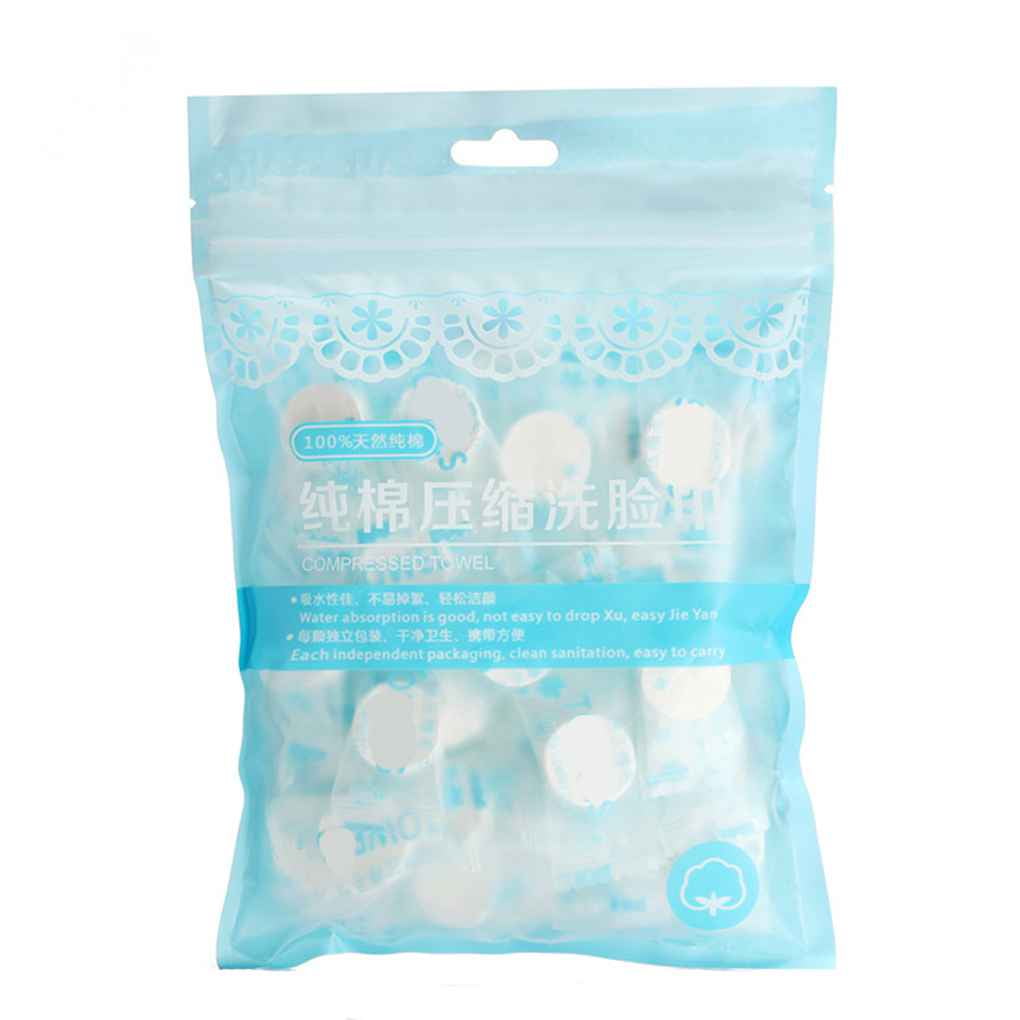 50pcs/set Outdoor Travel Non-woven Towel Tablet Cloth Wipes Face Cover