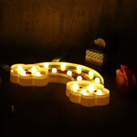 

LED Night Light Rainbow Shape Night Light Plastic+LED Light Hanging Hole Design For KTV Cafe Gift Bar Family Decoration Restaurant Bedroom