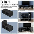 thumbnail image 4 of Costway 3 Pieces TV Console Stand Modern Entertainment Center Storage Bookcase Black, 4 of 8