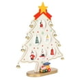 thumbnail image 1 of Adorno de Escritorio de Árbol de Navidad de Madera ANGGREK Compuesto de Madera Respetuosa Con El Medio Ambiente Con 8 Campanas, 1 of 8