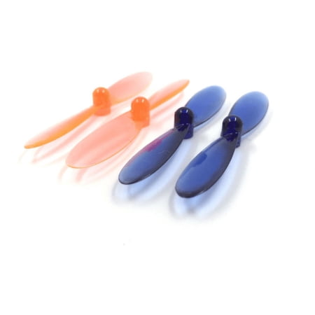 HobbyFlip Transparent Clear Orange and Blue Propeller Blades Props Rotor Set Compatible with Cheerson CX-30w
